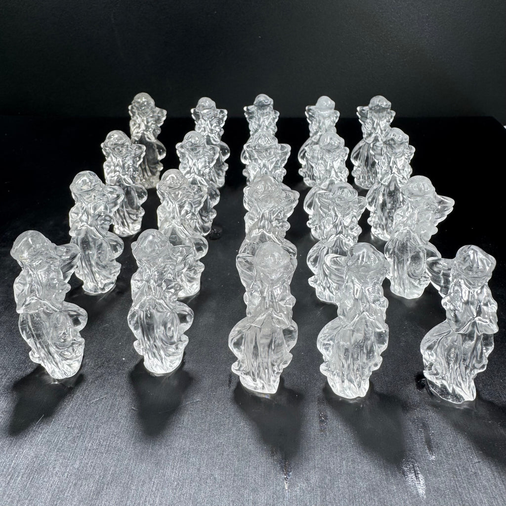 Clear Quartz Mini Angel Carving