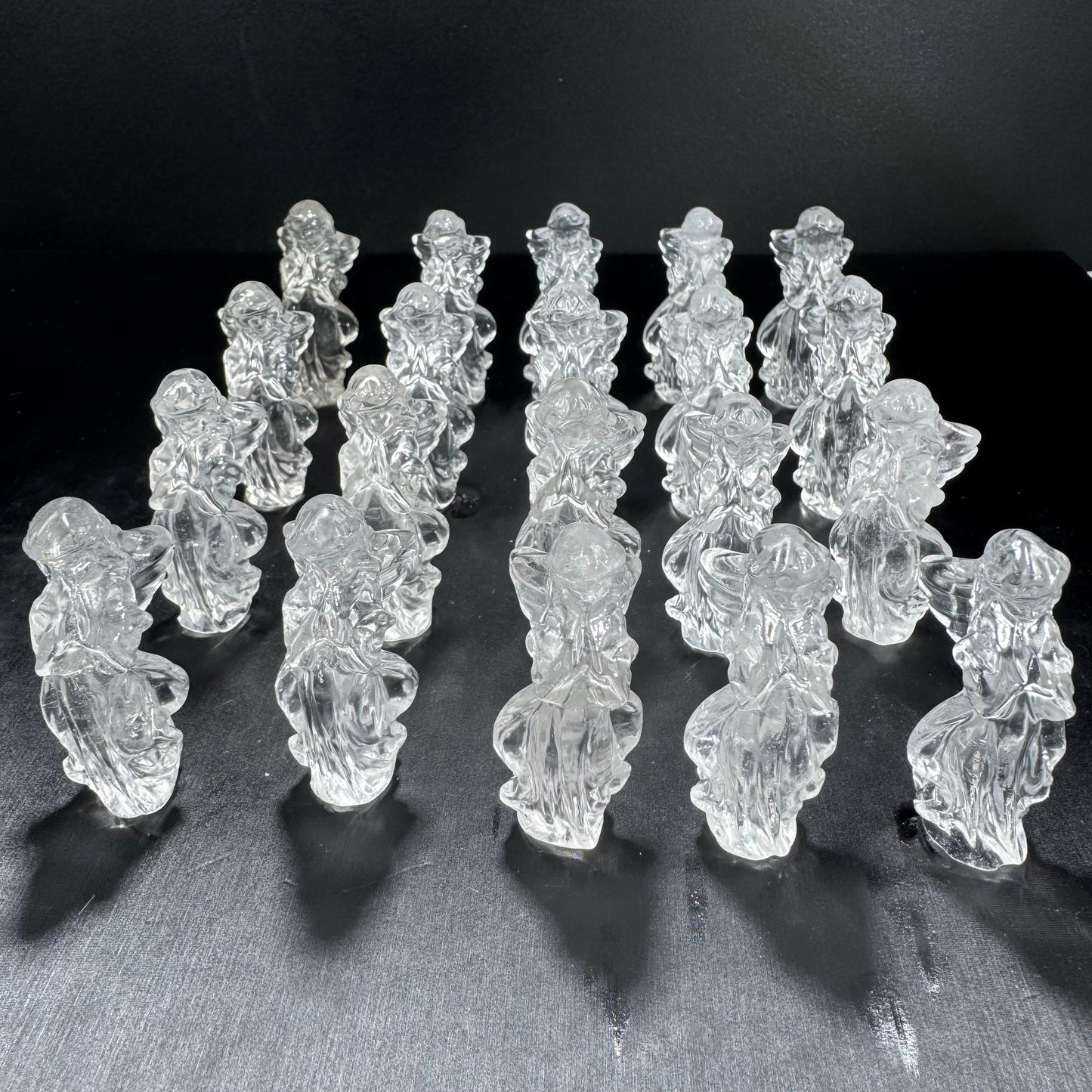 Clear Quartz Mini Angel Carving