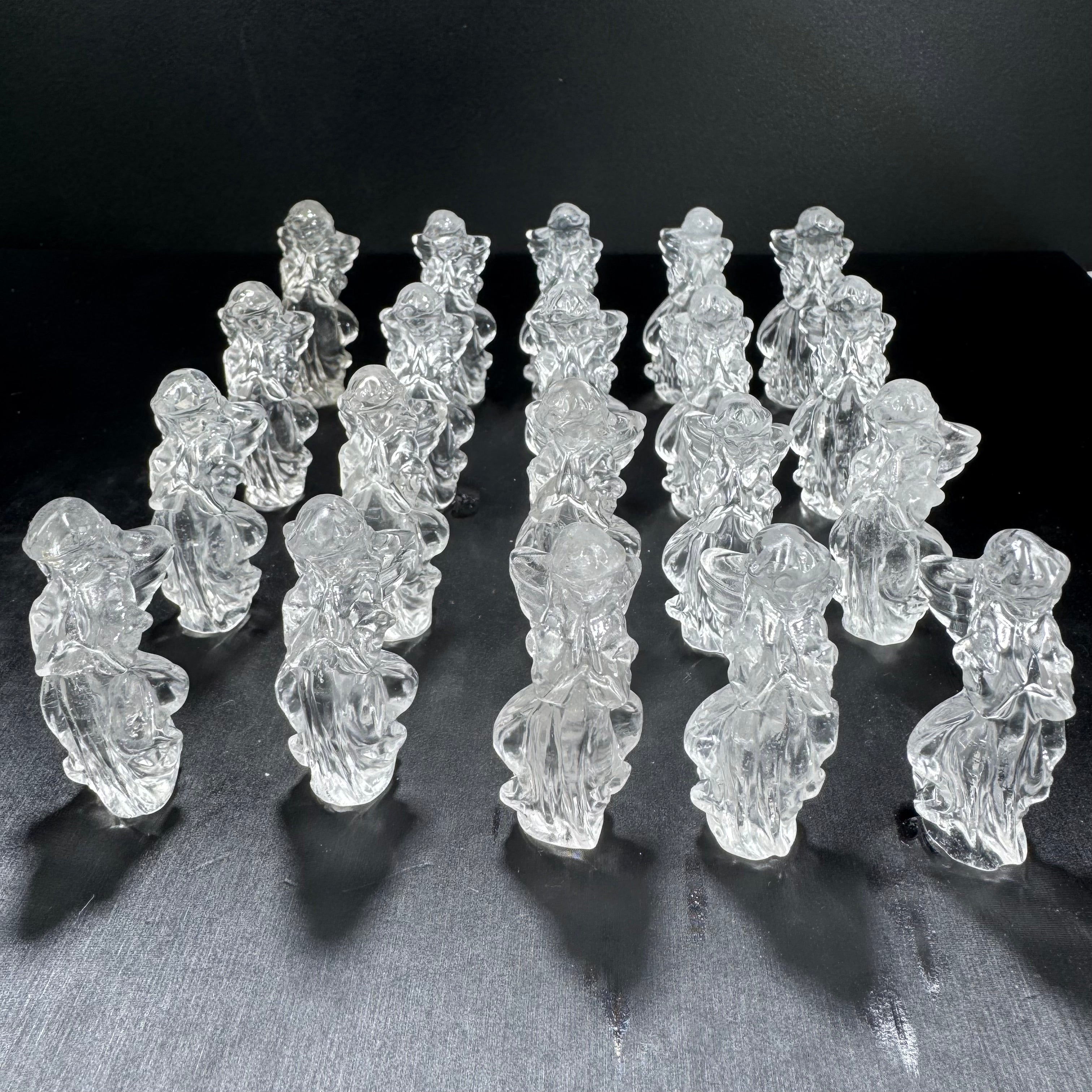 Clear Quartz Mini Angel Carving