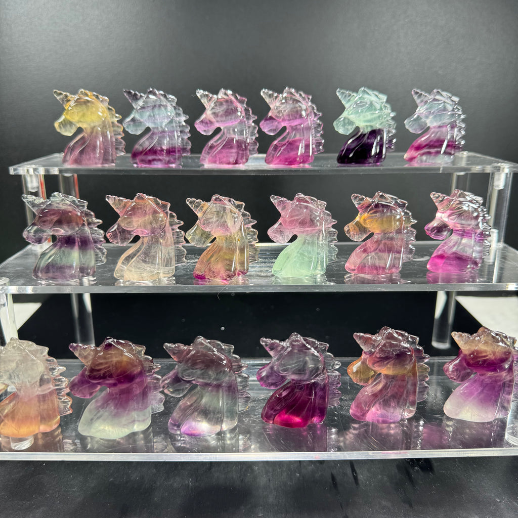 Candy Fluorite Unicorn Carving