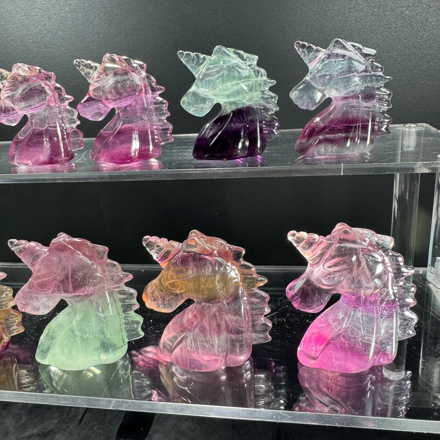Candy Fluorite Unicorn Carving