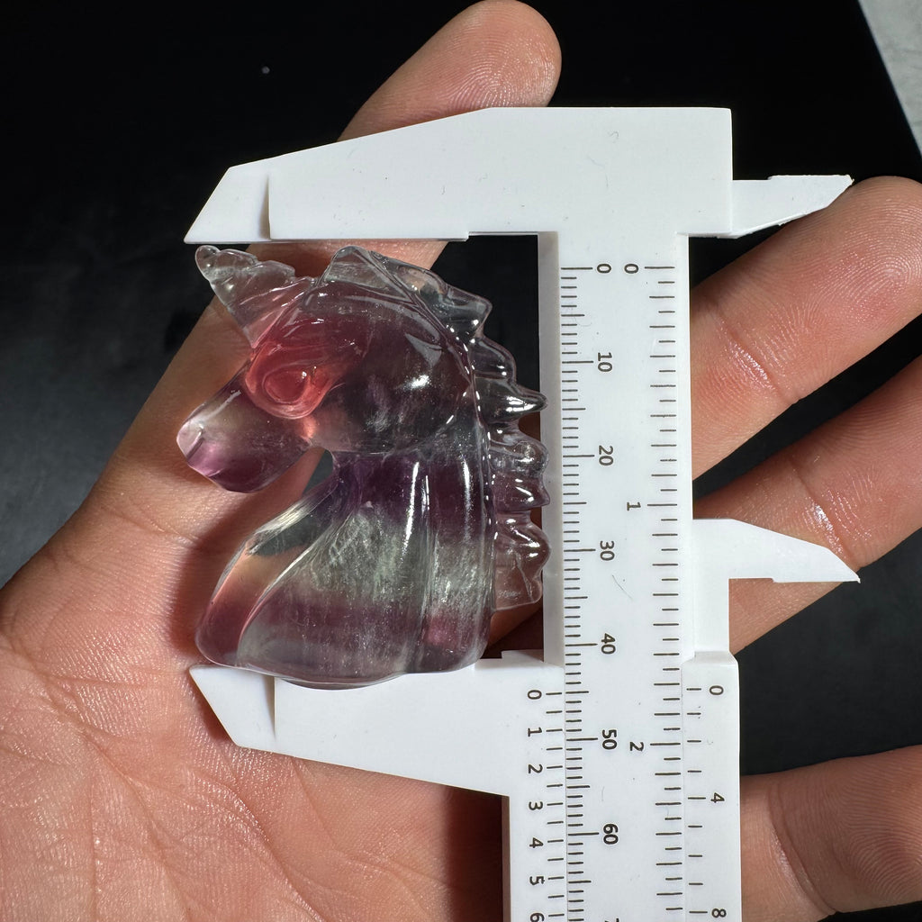 Candy Fluorite Unicorn Carving