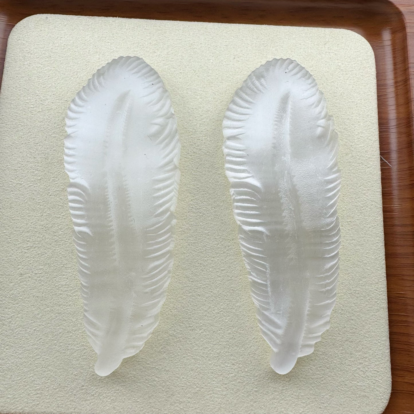 Selenite Feather Carving