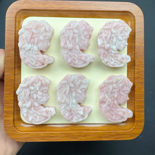 Pink Opal Medusa Carving