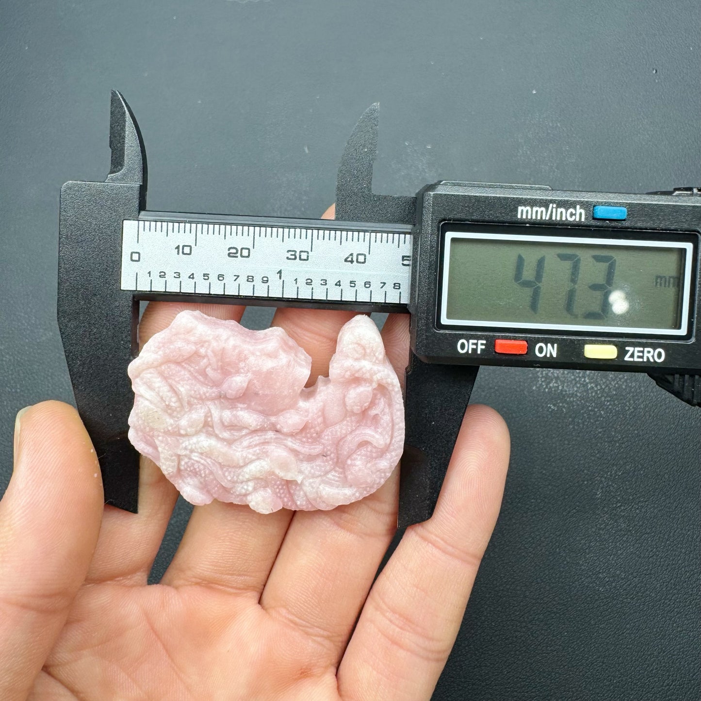 Pink Opal Medusa Carving