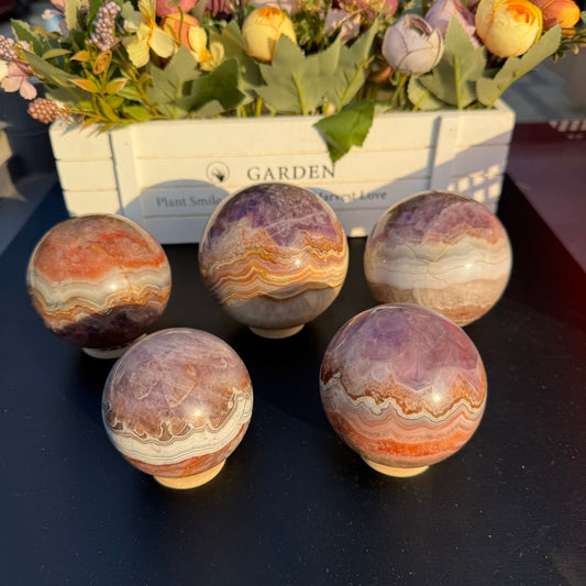 Amethyst Agate Sphere