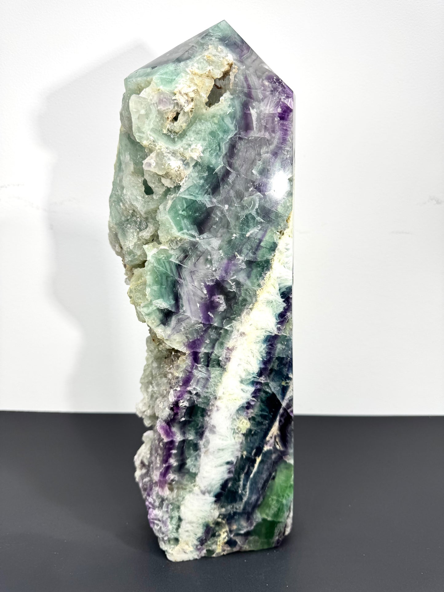 Big Size Green Fluorite Tower