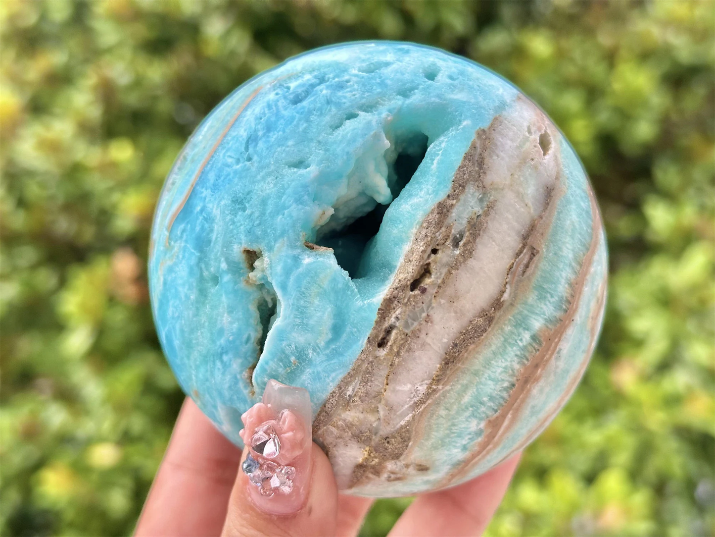 5CM+ Natural Hemimorphite Sphere,Hand Carved Sphere,Quartz Crystal,High Quality Ball,Home Decor,Energy Crystal ball,Crystal Gifts 1PC
