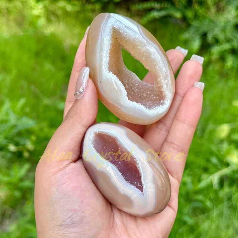 Natural Agate Geode Egg.1PC
