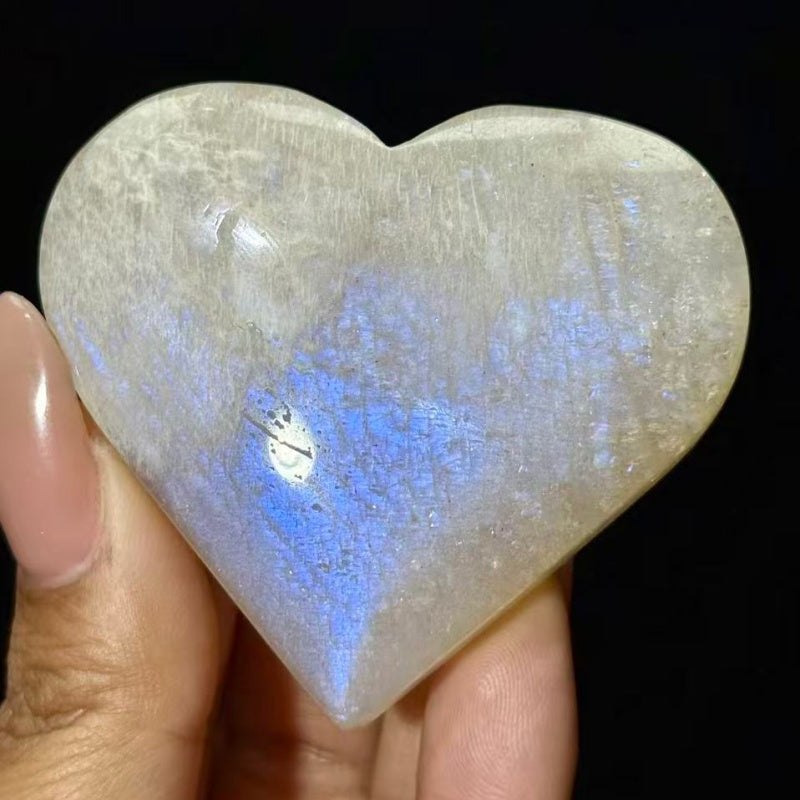 Natural MoonStone Heart.