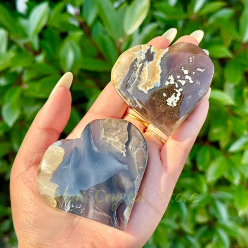 Volcano Agate Heart