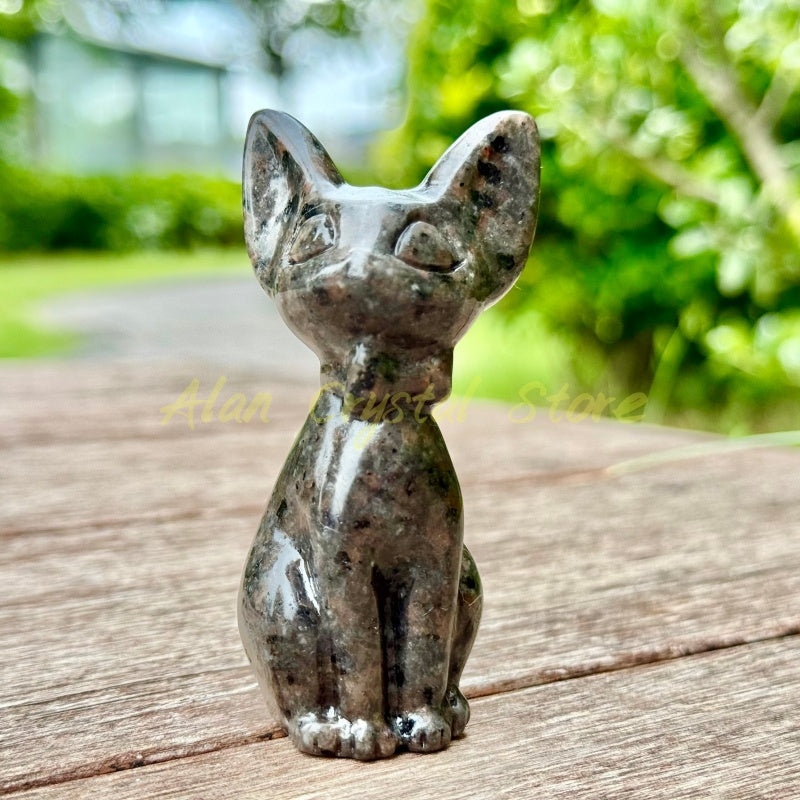 Natural Yooperlite Gigi Cat Carving.1PC