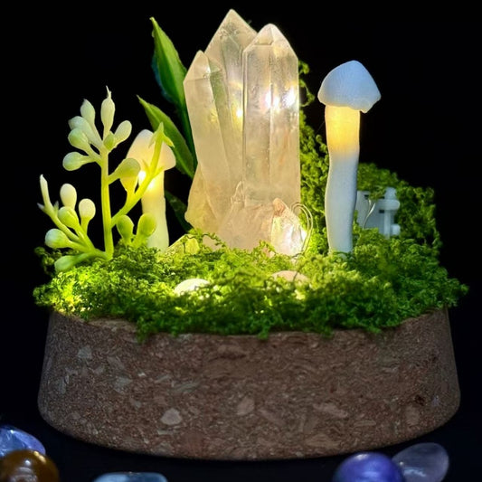 Natural Crystal Quartz Night lamp.