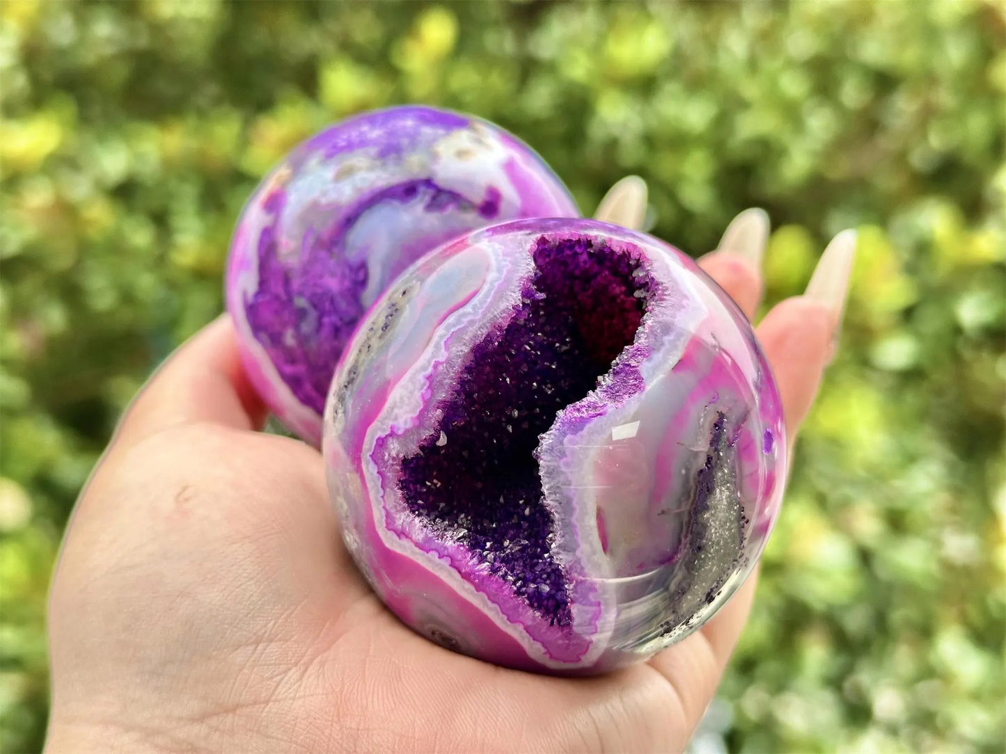 Purple Moss Agate Sphere.1PC