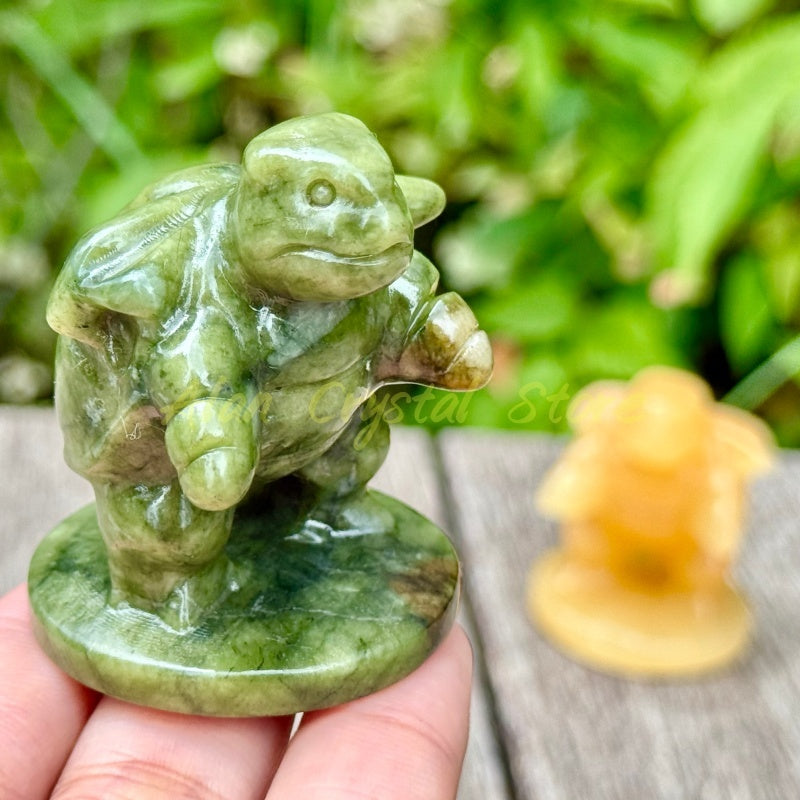 Natural Crystal Quartz Blastoise Carving.1PC