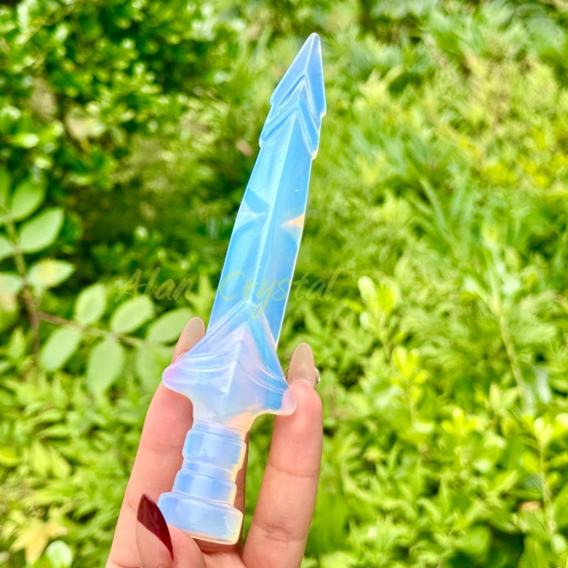 Opalite Sword Carving.1PC