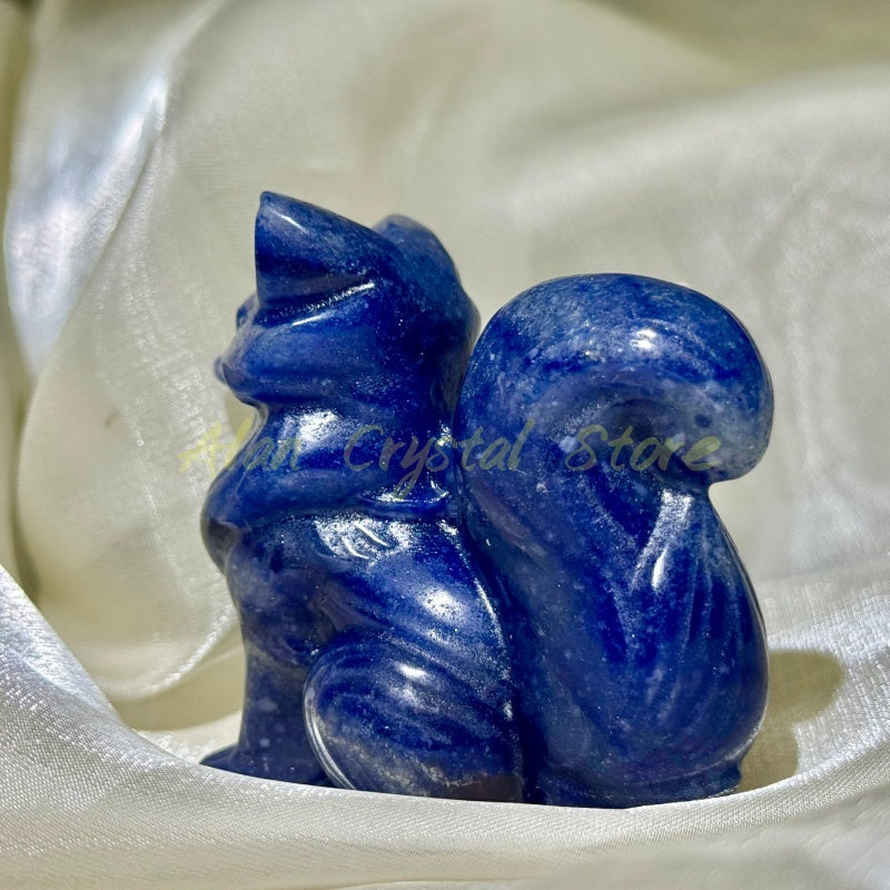 Natural Blue Aventurine Fox.1PC