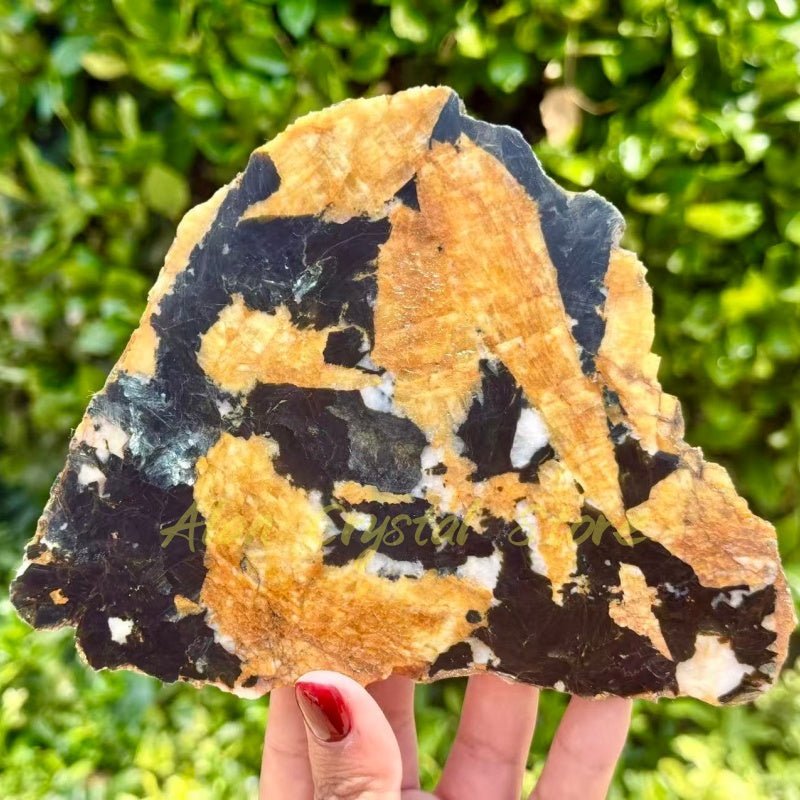 Yellow Mica Tourmaline Slice