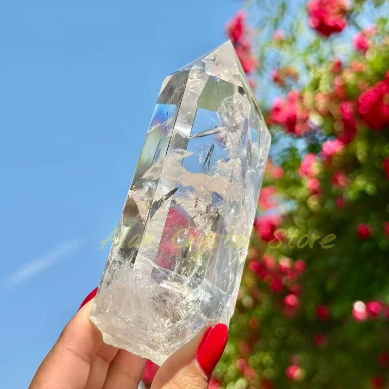 High Quality Clear Quartz Raw Tower