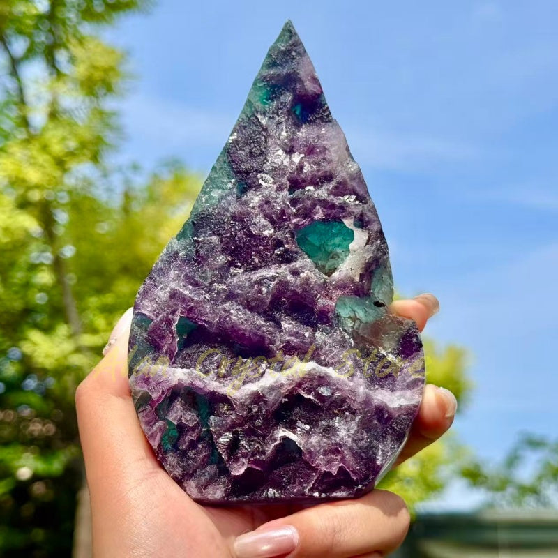 Natural Mineral Fluorite Torch 1PC