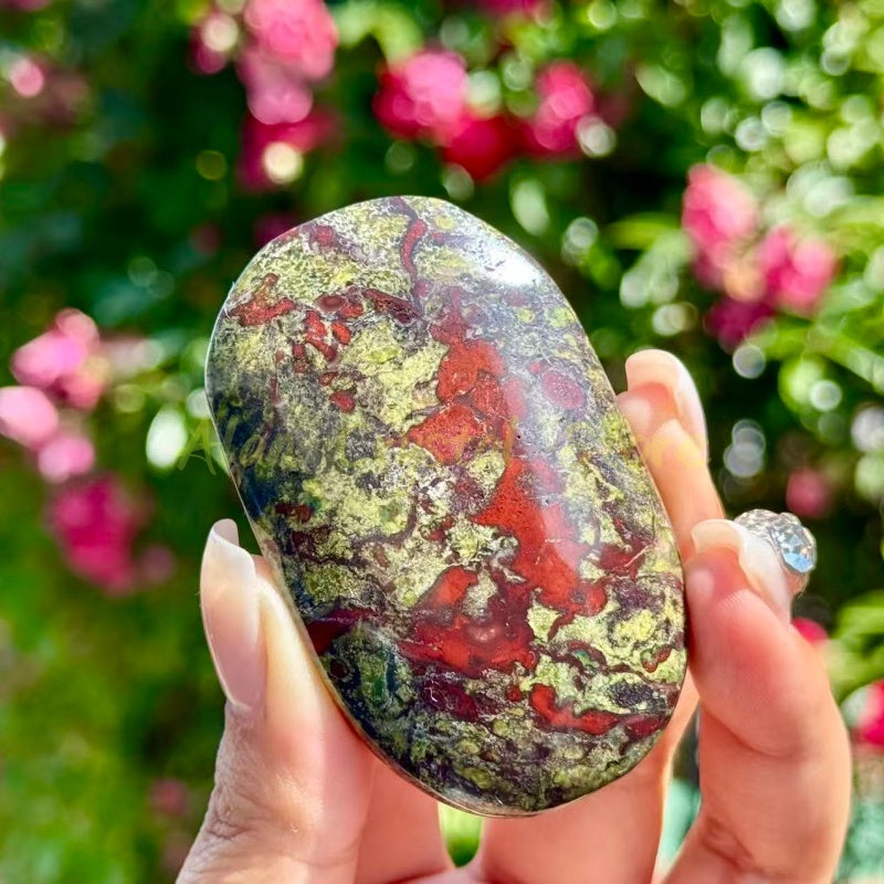 Dragon Blood Stone Palm Stone
