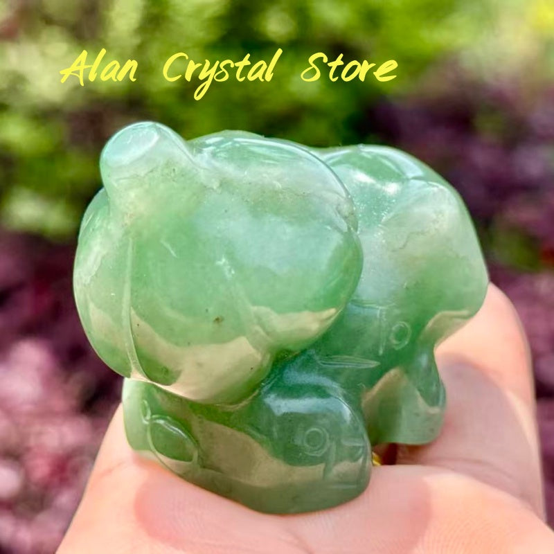 Green Aventurine Bulbasaur Carving