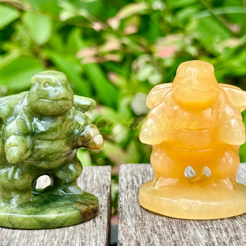 Natural Crystal Quartz Blastoise Carving.1PC