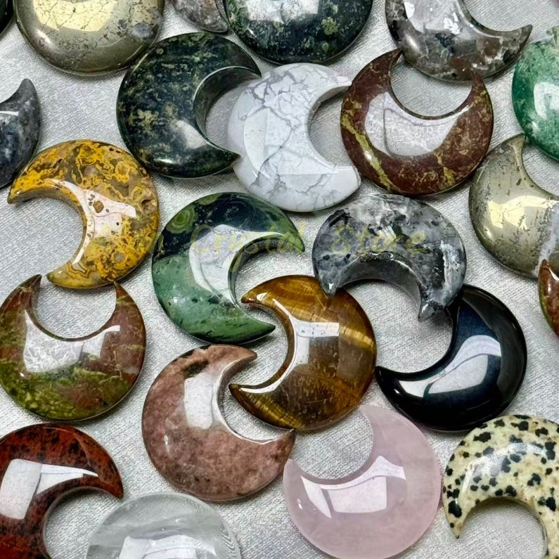Mixed Crystal Moon Carving