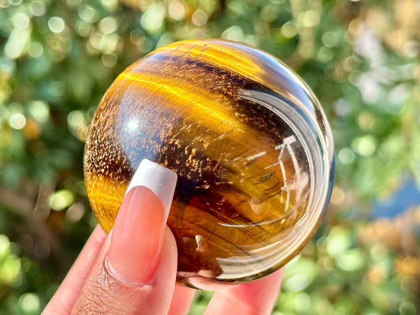 Natural Tiger eye Stone Sphere,High Quality Ball.1PC