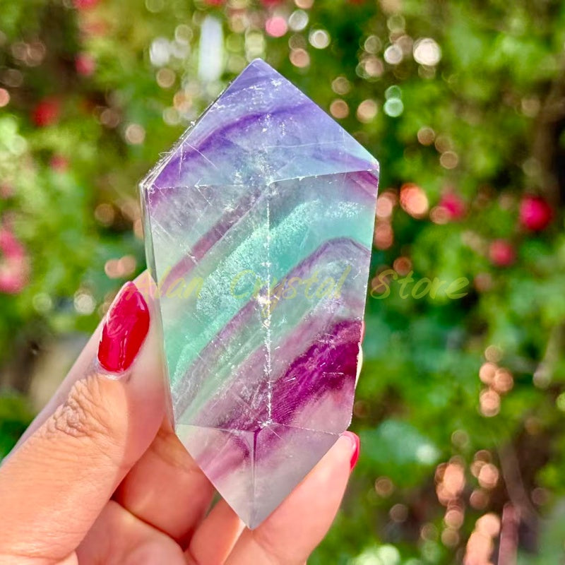 Rainbow Fluorite Double Points