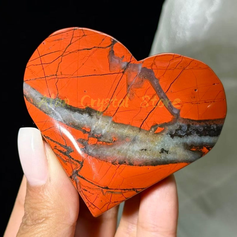 Red Jasper Heart
