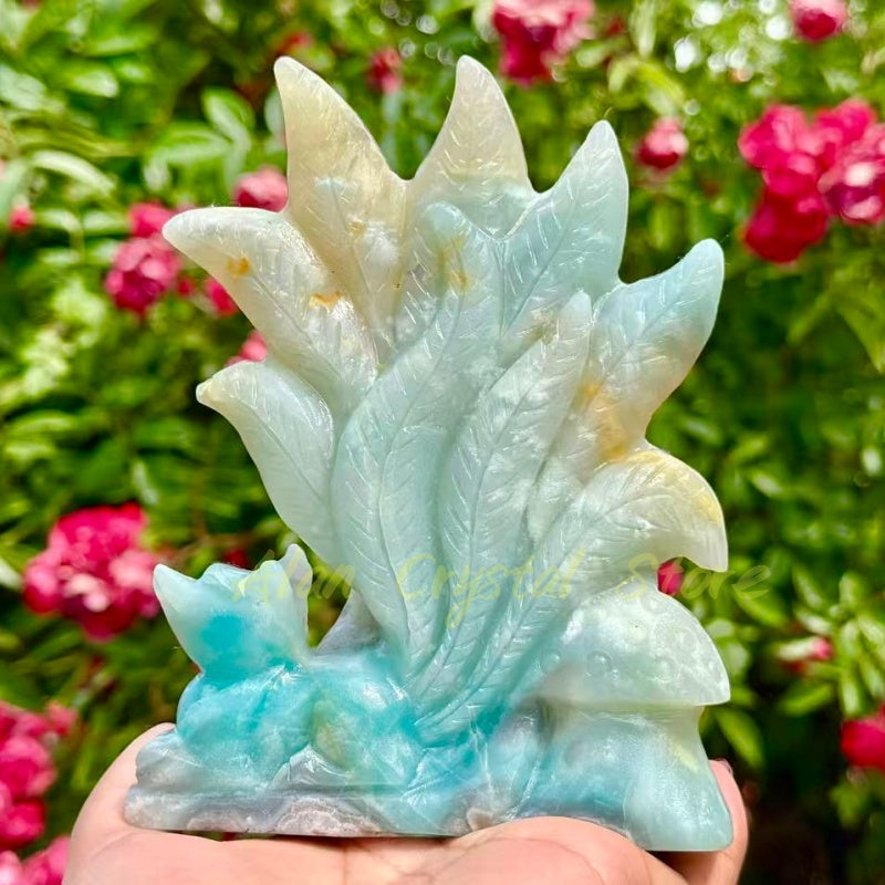 Amazonite Fox Carving