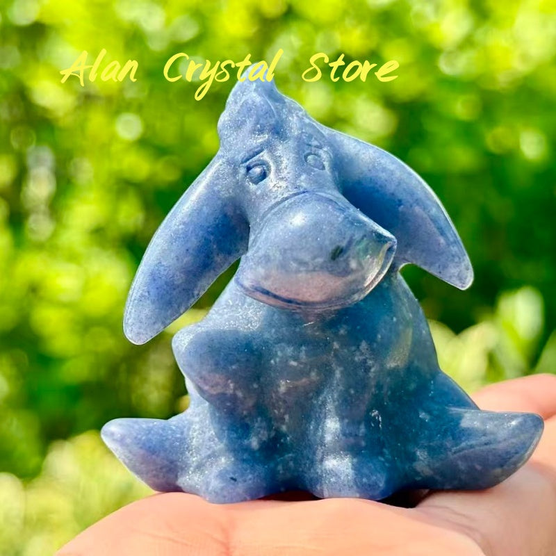 Blue Aventurine Donkey Carving