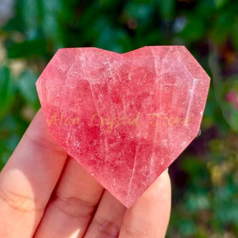 Crystal Facet Heart Carving