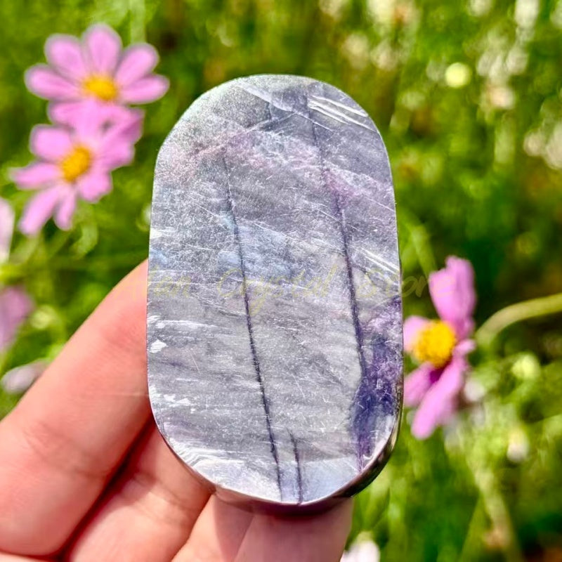 Purple Mica Palm Stone