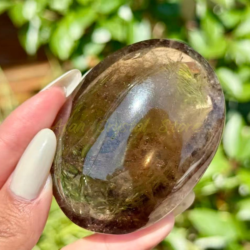 Smoky Quartz Palm Stone