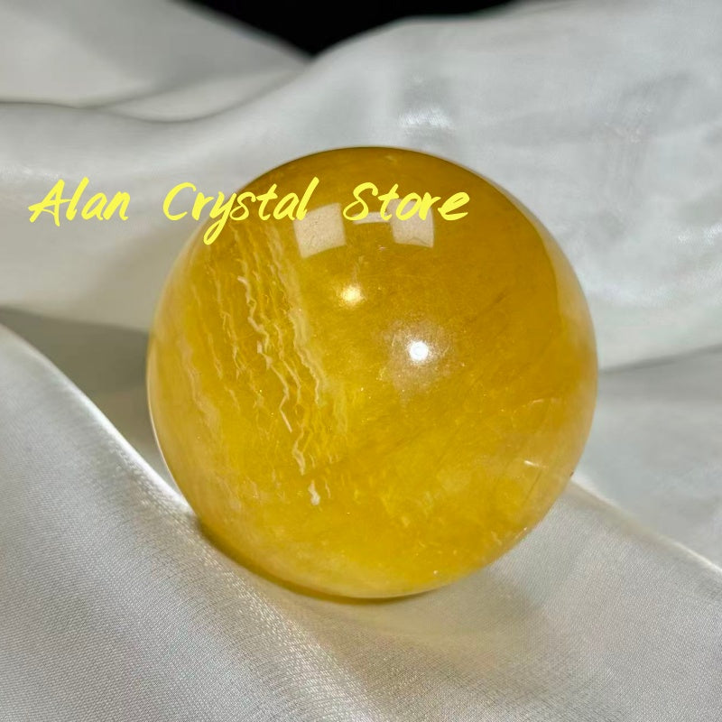Yellow Fluorite Sphere