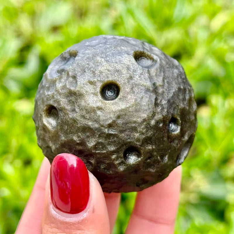 Natural Gold Obsidian Moon.