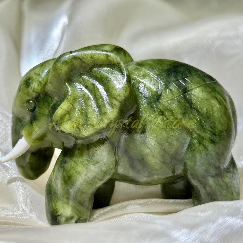 Natural Xiuyan Jade Elephant.1PC