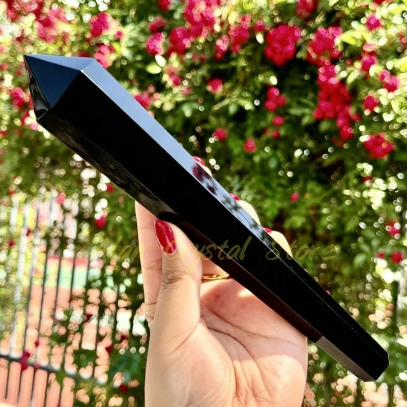 Black ObsIdian Wand Healing Decoration
