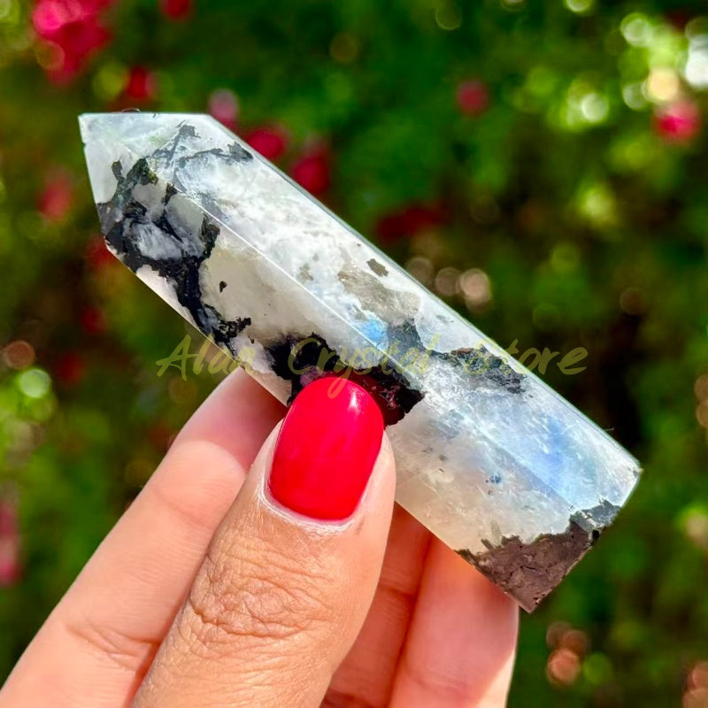 Rainbow Moon Stone Points