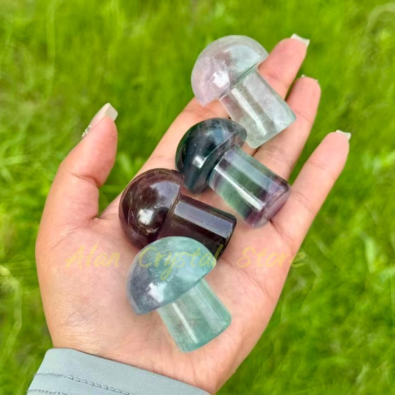 Natural Rainbow Fluorite Mushroom.1PC