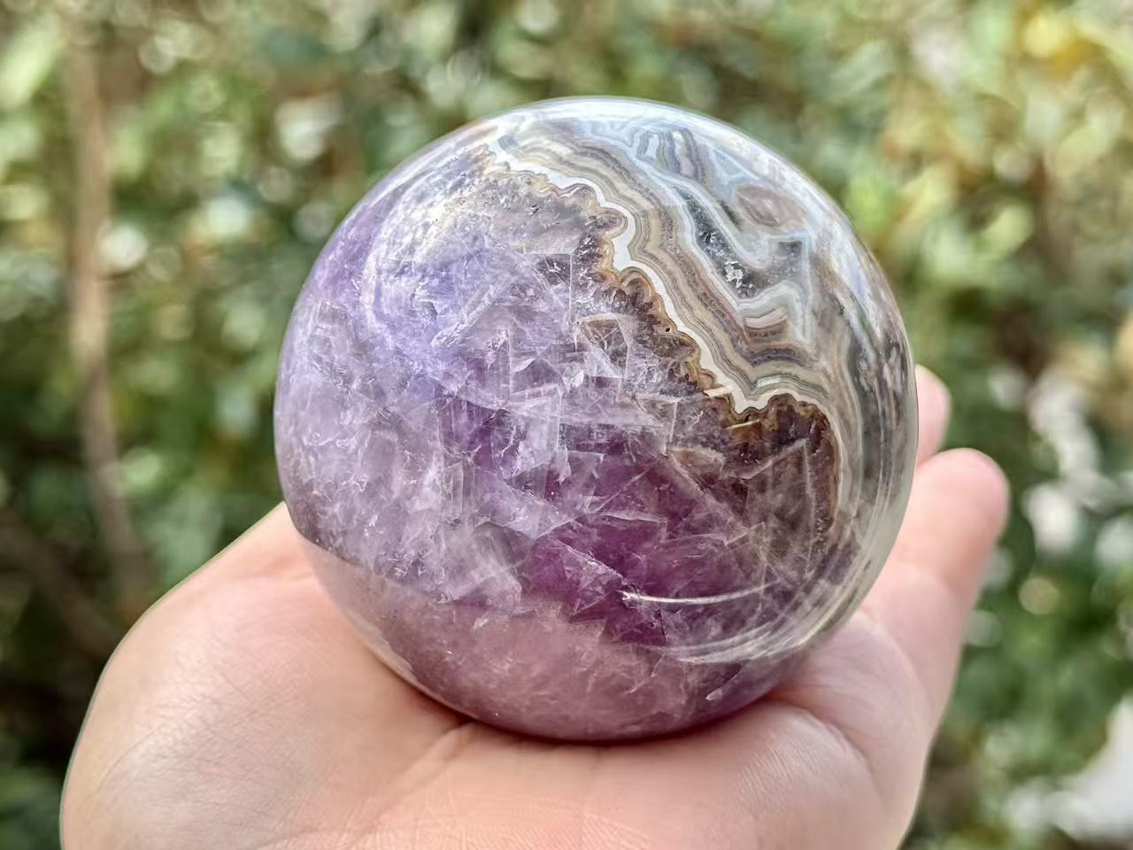 Natural Amethyst Agate Sphere,High Quality Crystal quartz Ball.