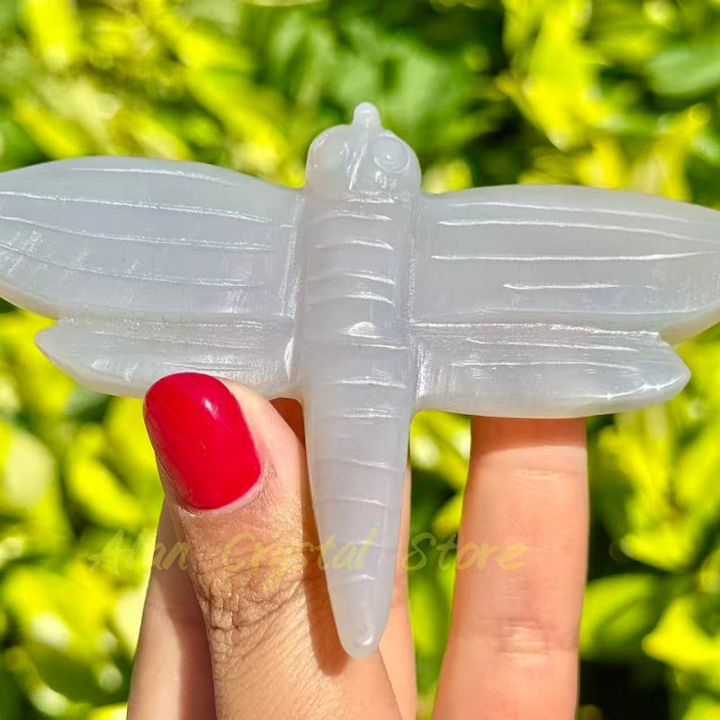 Ocean Jasper Dragonfly Carving