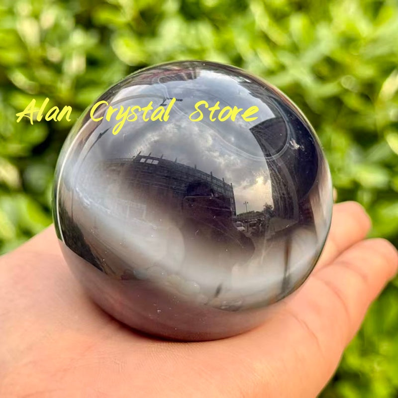 Black Stripe Agate Sphere