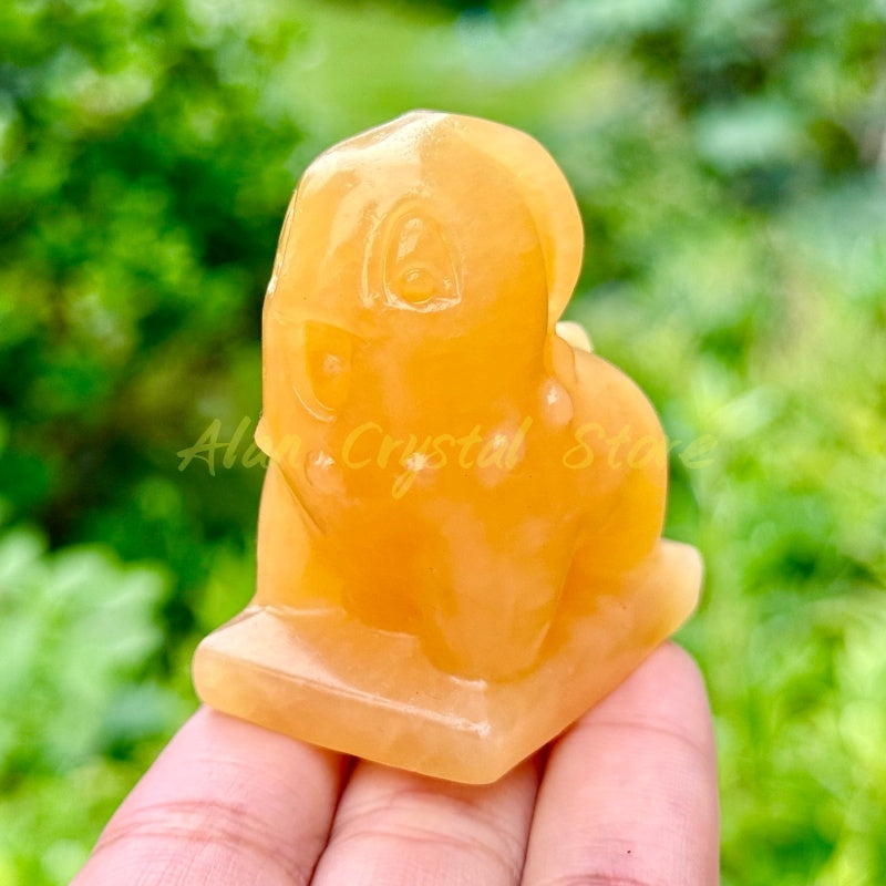 Natural Crystal Quartz Chikorita Carving.1PC