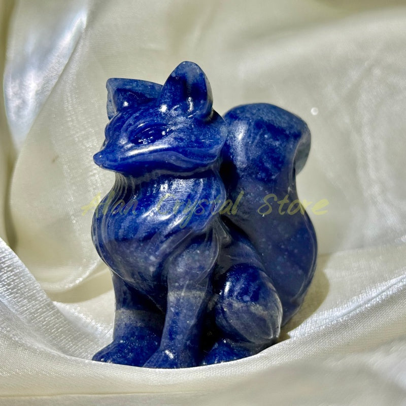 Natural Blue Aventurine Fox.1PC