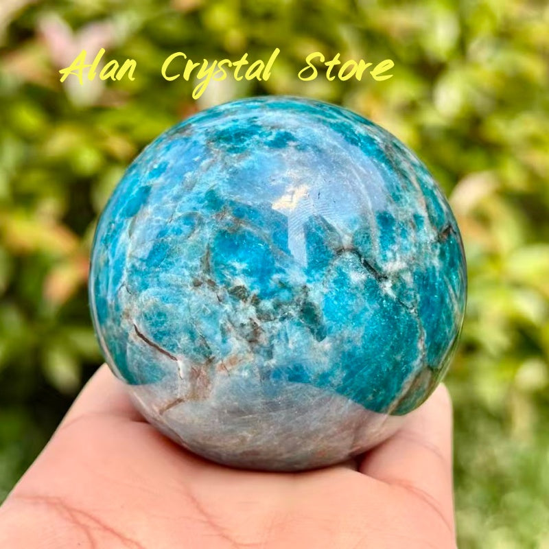 Blue Apatite Sphere