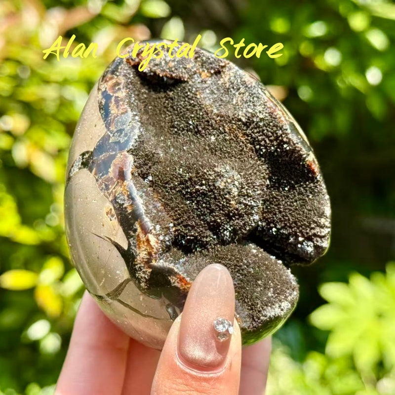 Septarian Druzy Egg Ornament