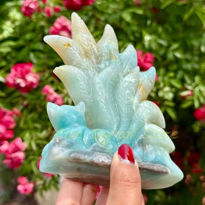 Amazonite Fox Carving